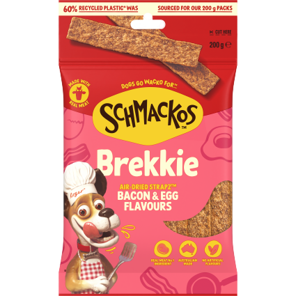 SCHMACKOS™ Brekkie AIR-DRIED STRAPZ™ BACON & EGG FLAVOURS image 1