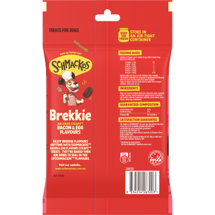 SCHMACKOS™ Brekkie AIR-DRIED STRAPZ™ BACON & EGG FLAVOURS image 1